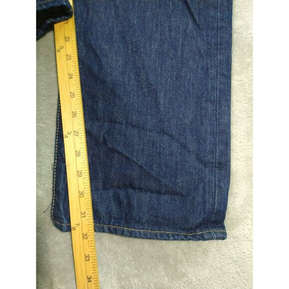 Levis 501XX Jeans Mens 38x32 Blue Denim Button Fly Straight Leg Dark Wash - Picture 5 of 9